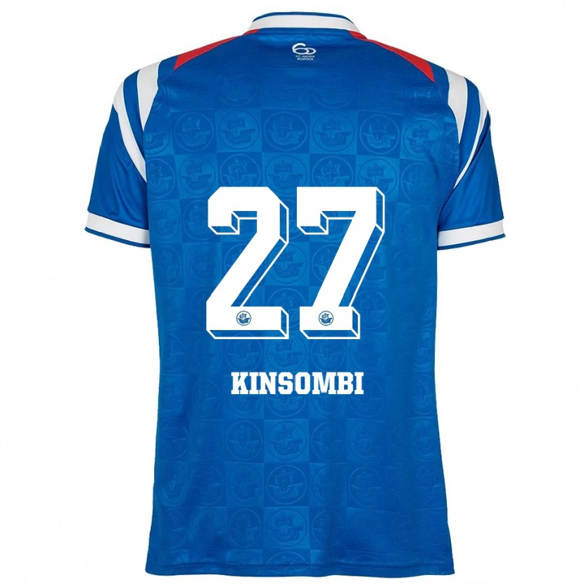 Danxen Heren Christian Kinsombi #27 Blauw Wit Rood Thuisshirt Thuistenue 2025/26 T-Shirt