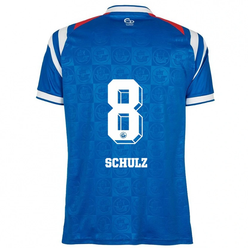 Danxen Heren Alessandro Schulz #8 Blauw Wit Rood Thuisshirt Thuistenue 2025/26 T-Shirt