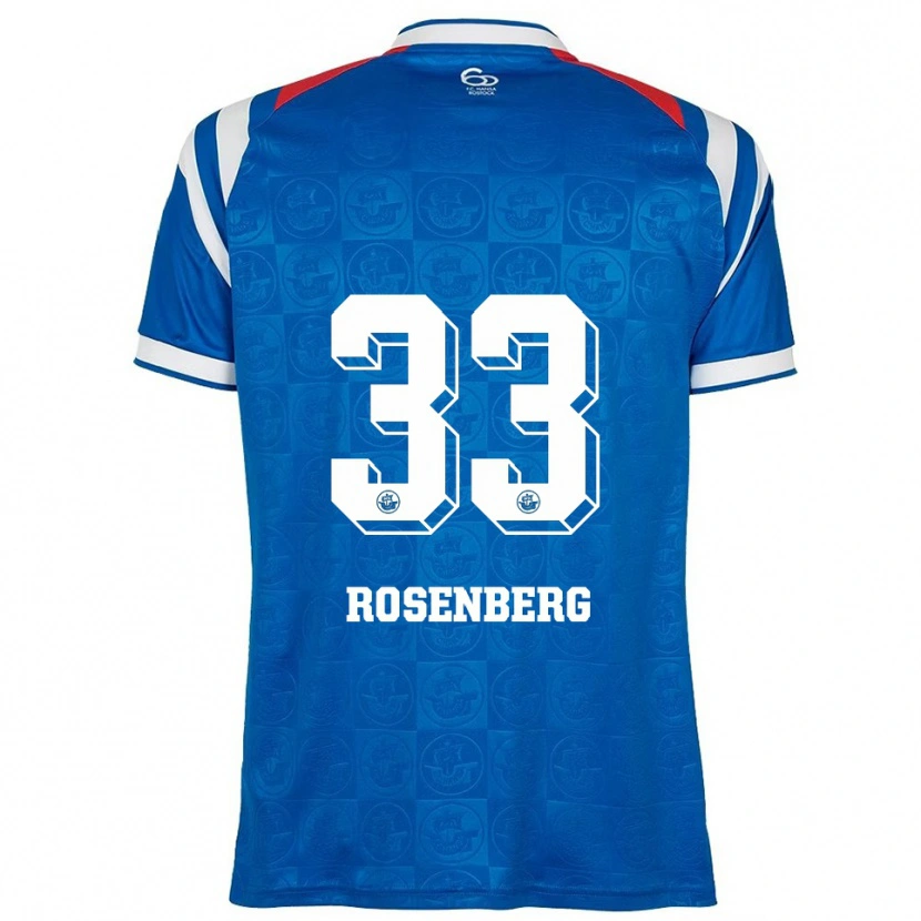 Danxen Heren Moritz Rosenberg #33 Blauw Wit Rood Thuisshirt Thuistenue 2025/26 T-Shirt