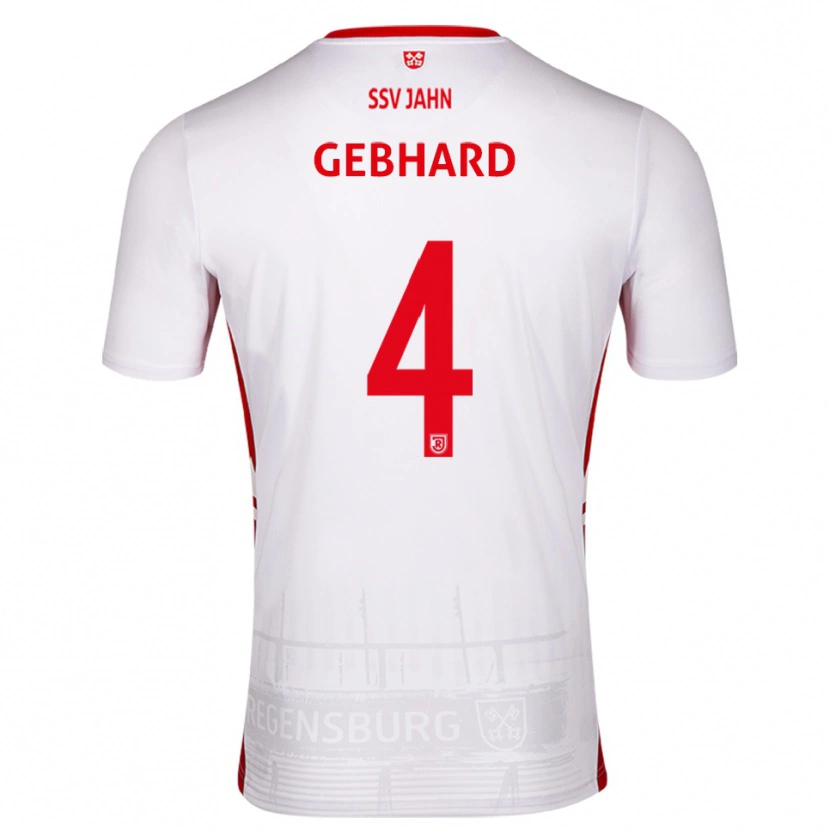 Danxen Heren Paul Gebhard #4 Wit Rood Thuisshirt Thuistenue 2025/26 T-Shirt