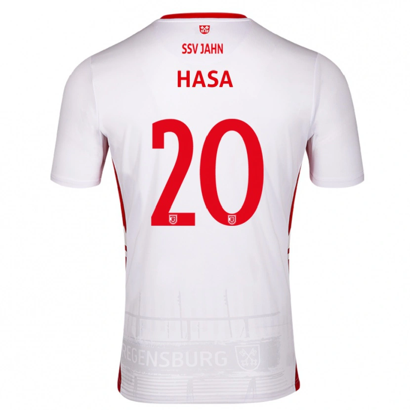 Danxen Heren Samuel Hasa #20 Wit Rood Thuisshirt Thuistenue 2025/26 T-Shirt