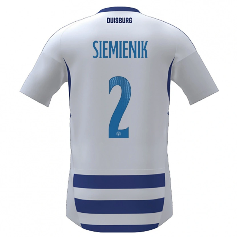 Danxen Heren Fabian Siemienik #2 Wit Blauw Thuisshirt Thuistenue 2025/26 T-Shirt