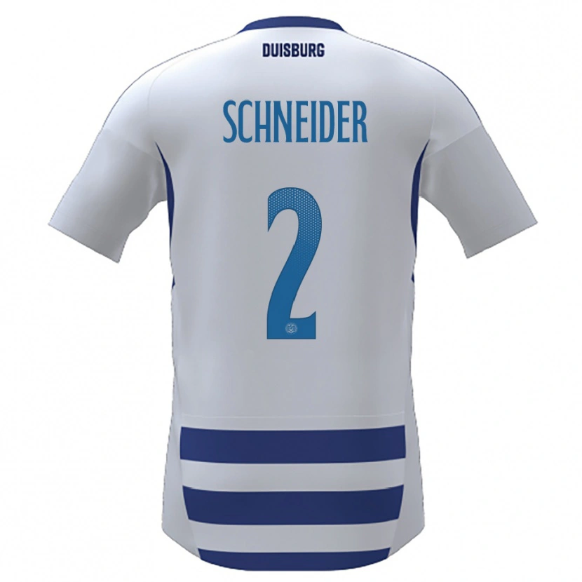 Danxen Heren Jason Schneider #2 Wit Blauw Thuisshirt Thuistenue 2025/26 T-Shirt