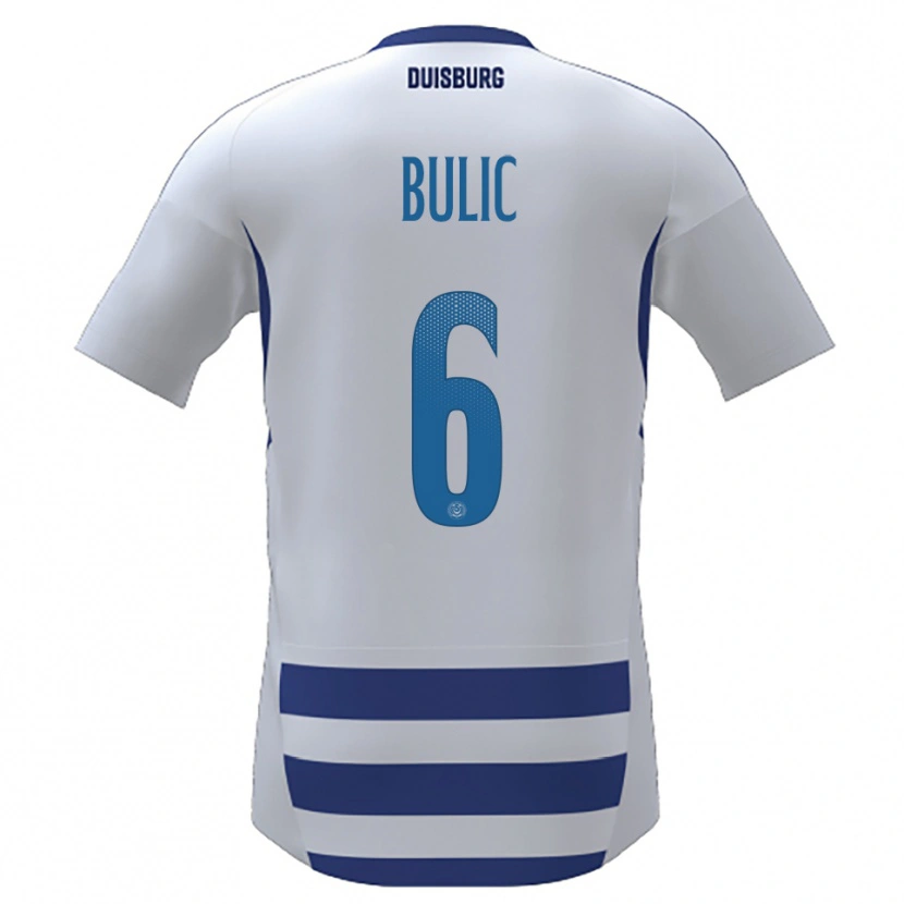 Danxen Heren Rasim Bulic #6 Wit Blauw Thuisshirt Thuistenue 2025/26 T-Shirt