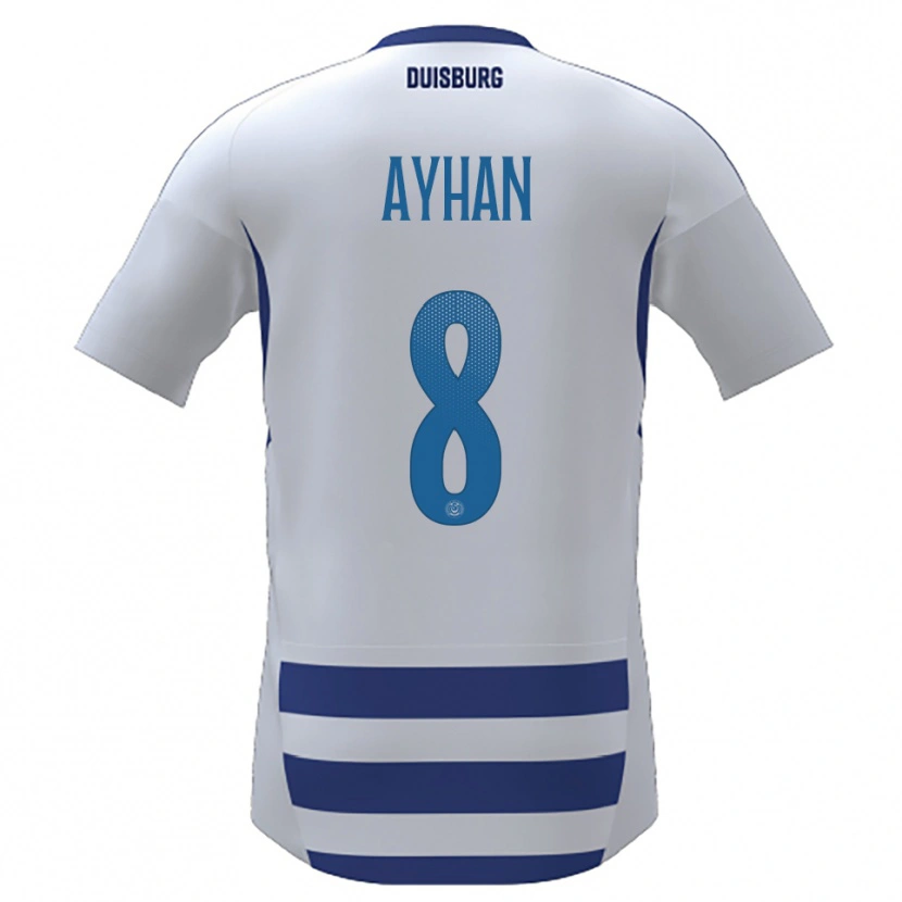 Danxen Heren Berat Ayhan #8 Wit Blauw Thuisshirt Thuistenue 2025/26 T-Shirt