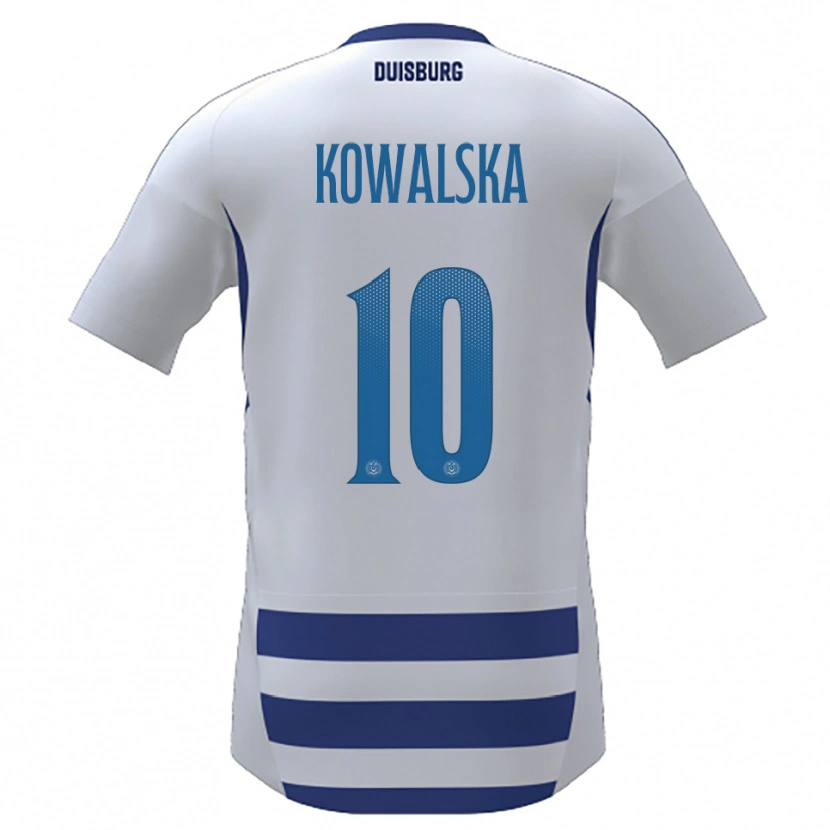 Danxen Heren Darren Kowalska #10 Wit Blauw Thuisshirt Thuistenue 2025/26 T-Shirt