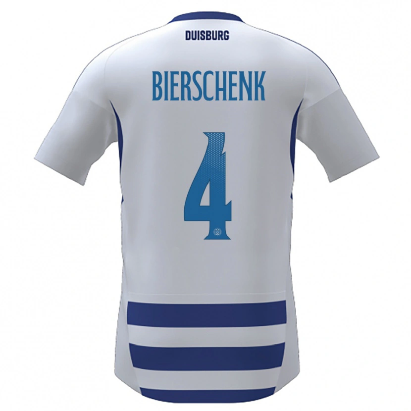 Danxen Heren Julian Bierschenk #4 Wit Blauw Thuisshirt Thuistenue 2025/26 T-Shirt