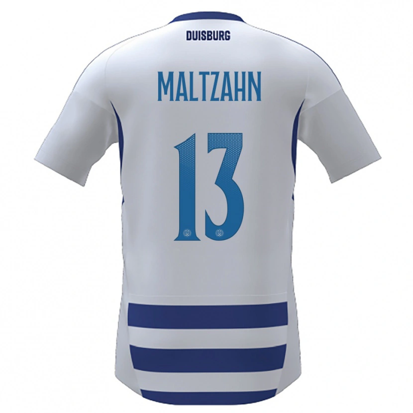 Danxen Heren Jonah Maltzahn #13 Wit Blauw Thuisshirt Thuistenue 2025/26 T-Shirt