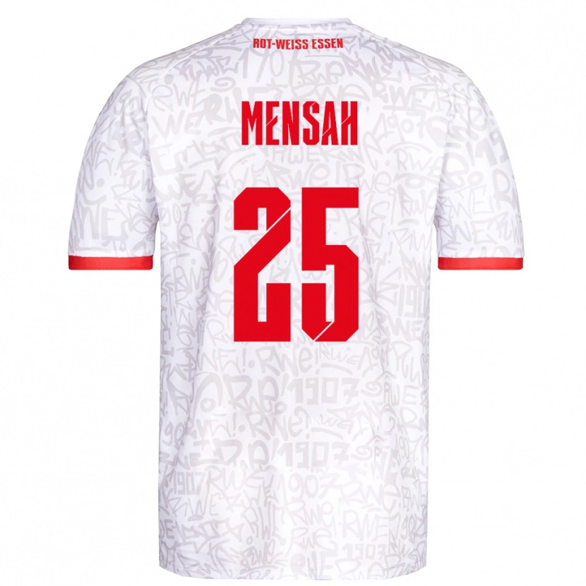 Danxen Heren Franklin Opoku-Mensah #25 Wit Rood Thuisshirt Thuistenue 2025/26 T-Shirt