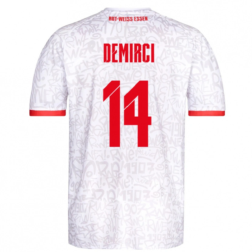 Danxen Heren Mehmet Demirci #14 Wit Rood Thuisshirt Thuistenue 2025/26 T-Shirt