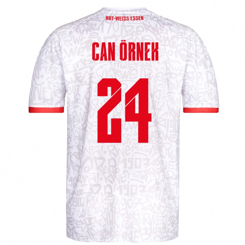 Danxen Heren Eray Can Örnek #24 Wit Rood Thuisshirt Thuistenue 2025/26 T-Shirt