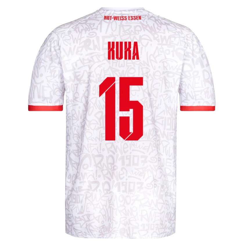 Danxen Heren Hamid Kuka #15 Wit Rood Thuisshirt Thuistenue 2025/26 T-Shirt