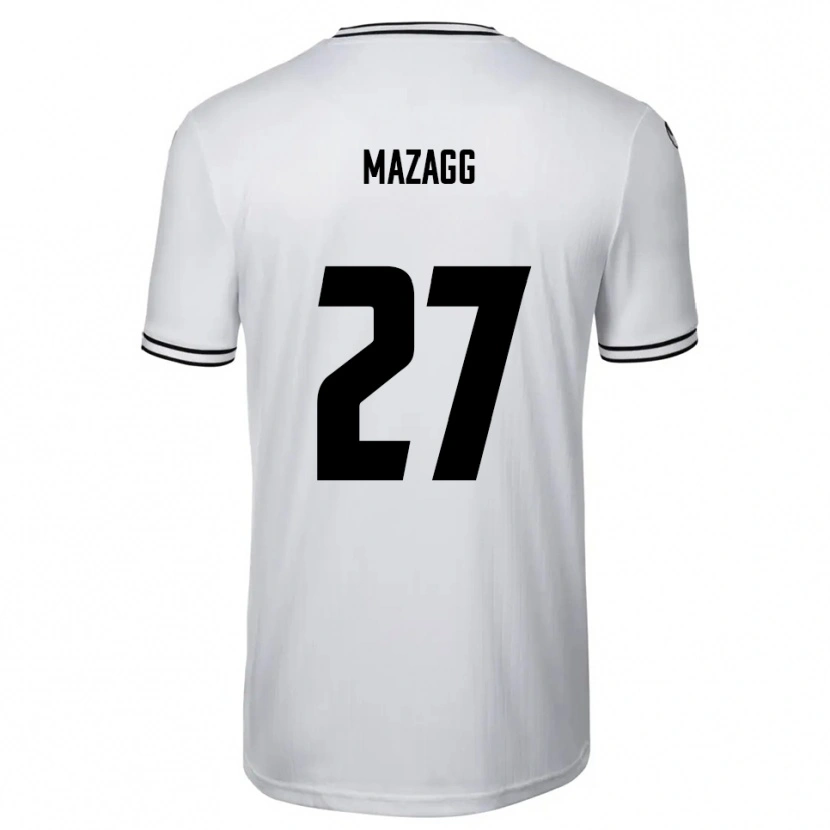 Danxen Heren Lukas Mazagg #27 Wit Zwart Thuisshirt Thuistenue 2025/26 T-Shirt