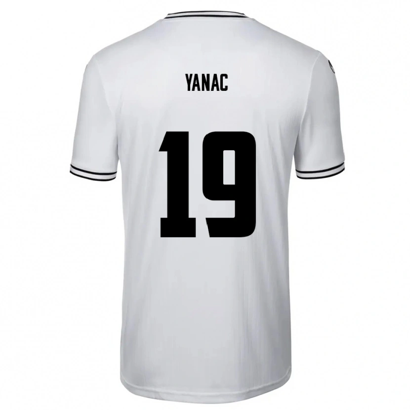 Danxen Heren Kaan Yanac #19 Wit Zwart Thuisshirt Thuistenue 2025/26 T-Shirt
