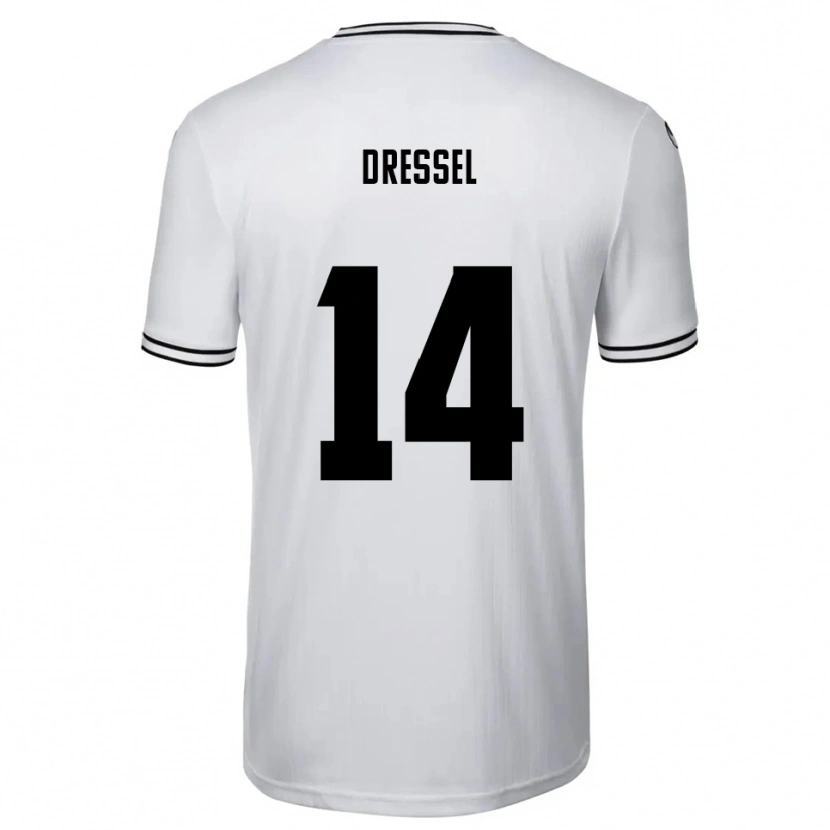 Danxen Heren Dennis Dressel #14 Wit Zwart Thuisshirt Thuistenue 2025/26 T-Shirt