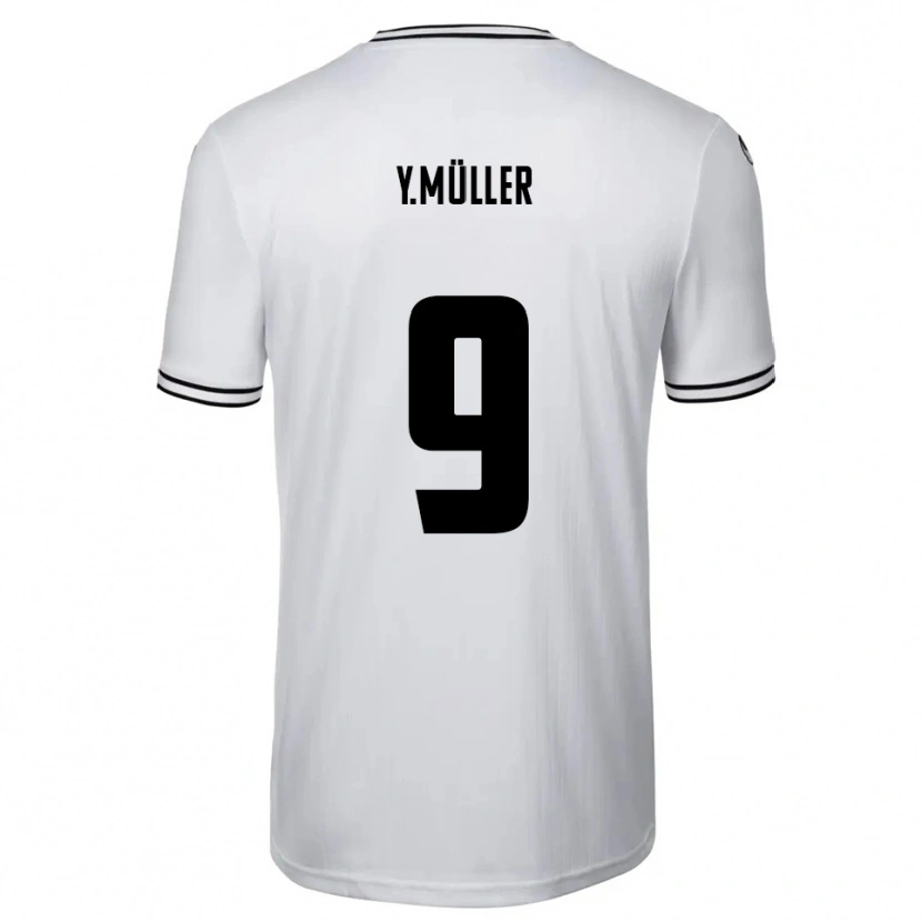 Danxen Heren Yannick Müller #9 Wit Zwart Thuisshirt Thuistenue 2025/26 T-Shirt