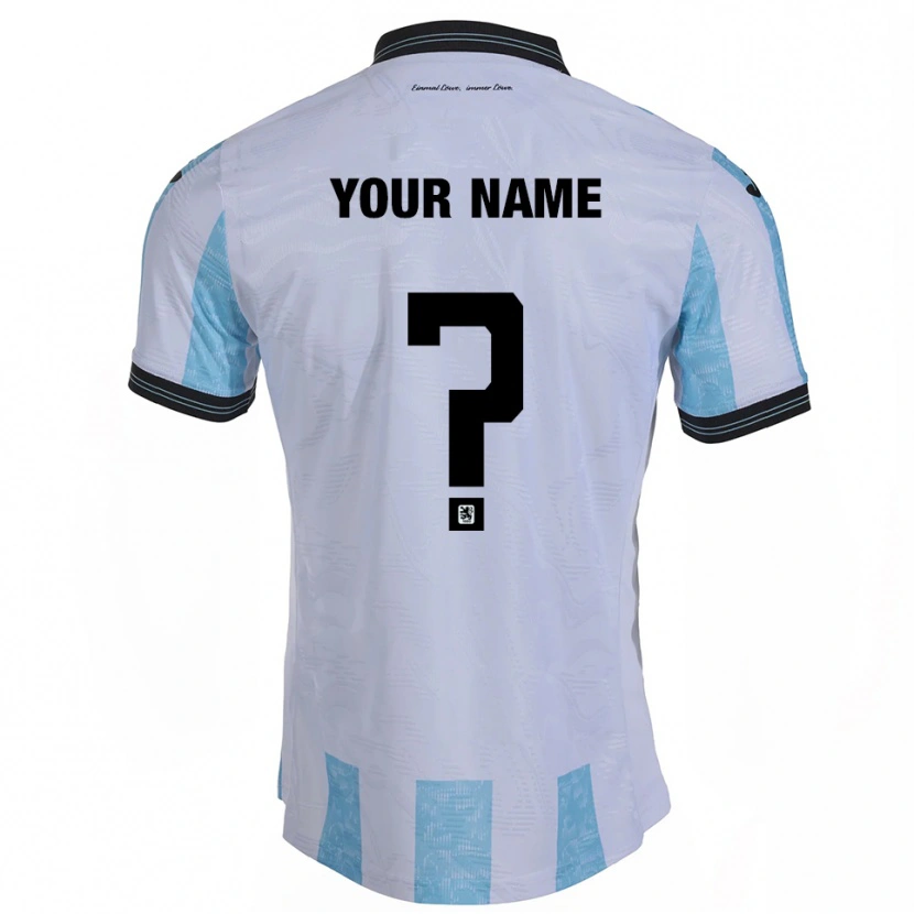 Danxen Heren Uw Naam #0 Wit Hemelsblauw Thuisshirt Thuistenue 2025/26 T-Shirt