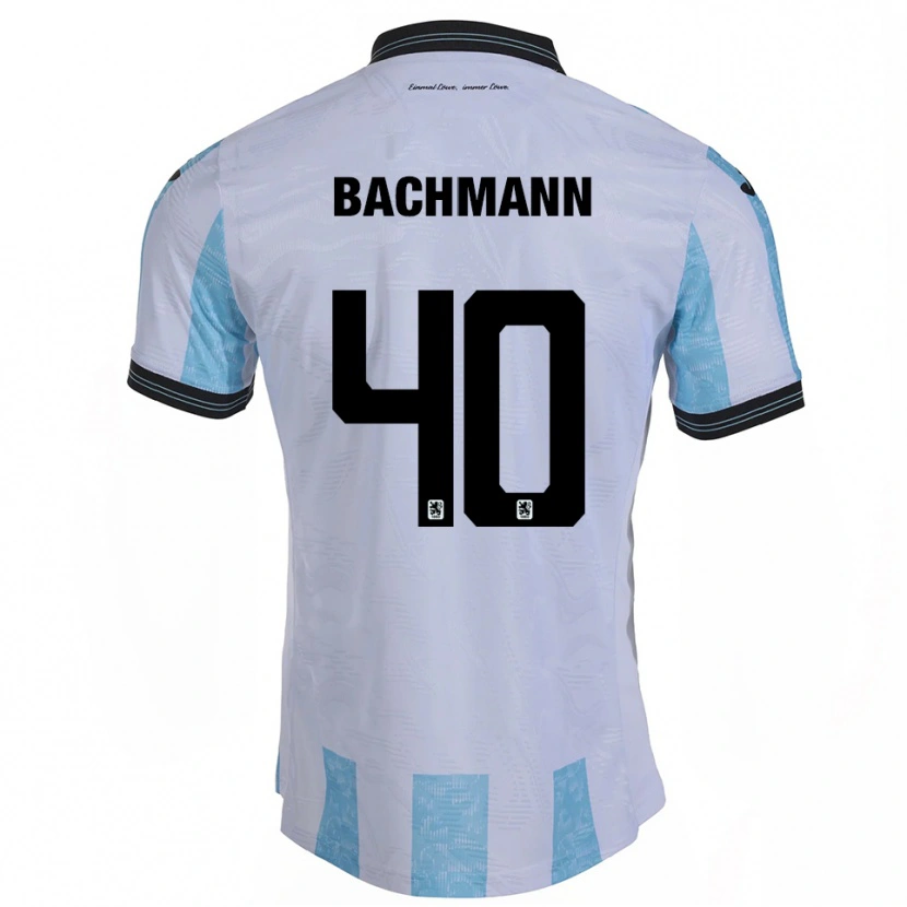 Danxen Heren Paul Bachmann #40 Wit Hemelsblauw Thuisshirt Thuistenue 2025/26 T-Shirt