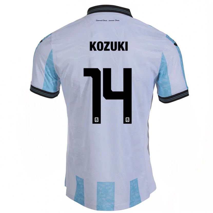 Danxen Heren Soichiro Kozuki #14 Wit Hemelsblauw Thuisshirt Thuistenue 2025/26 T-Shirt