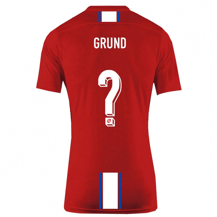 Danxen Heren Niclas Grund #0 Rood Wit Thuisshirt Thuistenue 2025/26 T-Shirt