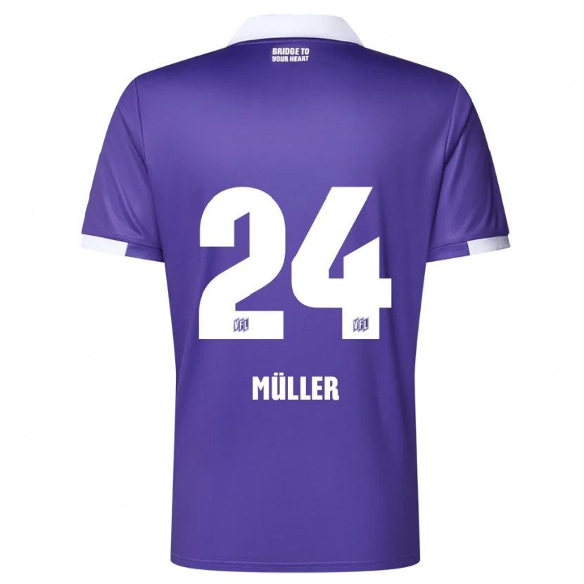 Danxen Heren Jannik Müller #24 Paars Wit Thuisshirt Thuistenue 2025/26 T-Shirt