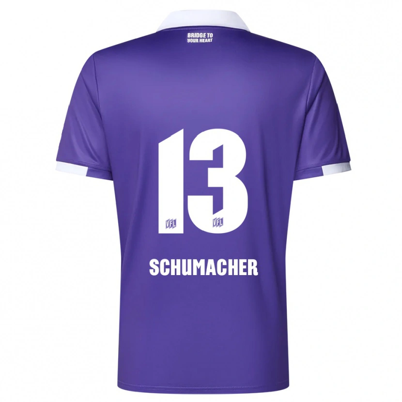 Danxen Heren Kevin Schumacher #13 Paars Wit Thuisshirt Thuistenue 2025/26 T-Shirt
