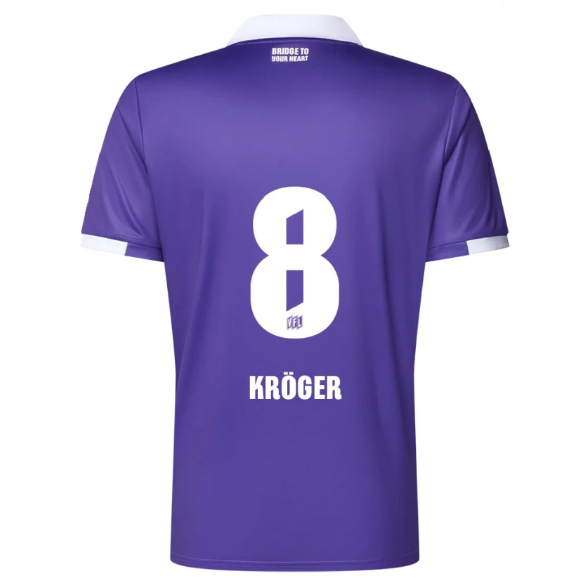 Danxen Heren Luca Kröger #8 Paars Wit Thuisshirt Thuistenue 2025/26 T-Shirt