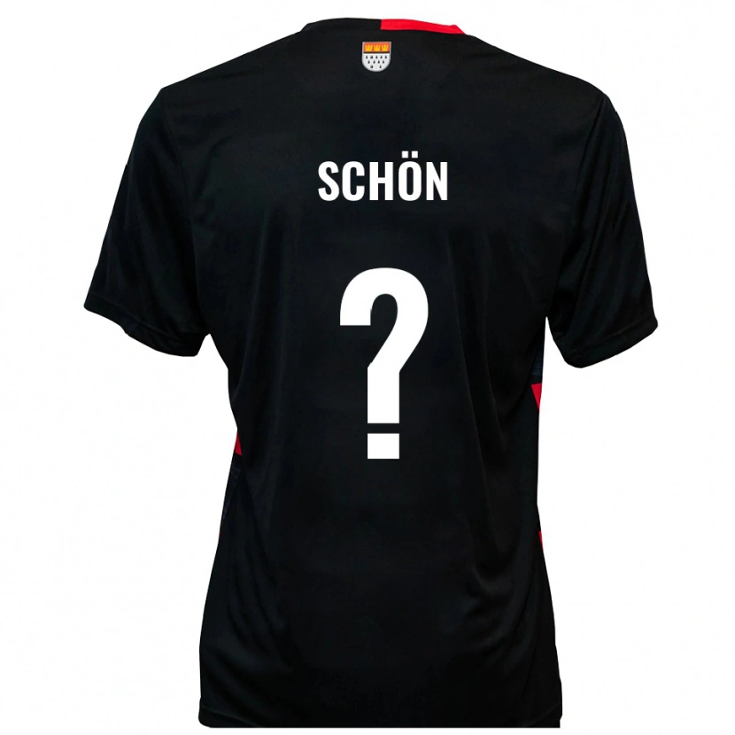 Danxen Heren Ines Schön #0 Zwart Rood Thuisshirt Thuistenue 2025/26 T-Shirt