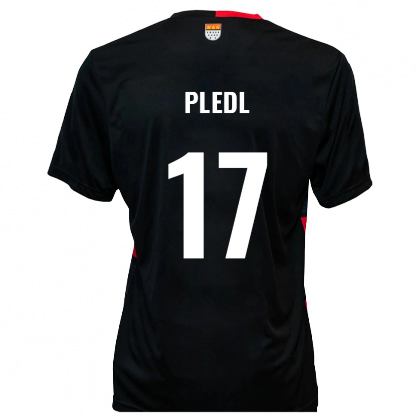 Danxen Heren Marco Pledl #17 Zwart Rood Thuisshirt Thuistenue 2025/26 T-Shirt