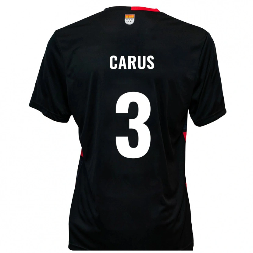 Danxen Heren Vincent Carus #3 Zwart Rood Thuisshirt Thuistenue 2025/26 T-Shirt