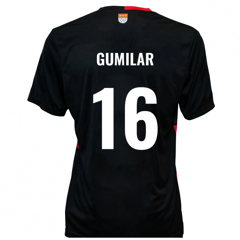 Danxen Heren Jonas Gumilar #16 Zwart Rood Thuisshirt Thuistenue 2025/26 T-Shirt