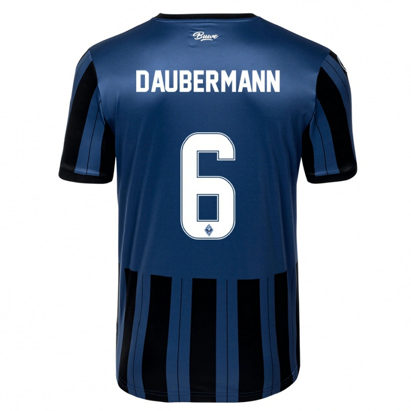 Danxen Heren Jonas Daubermann #6 Blauw Grijs Zwart Thuisshirt Thuistenue 2025/26 T-Shirt