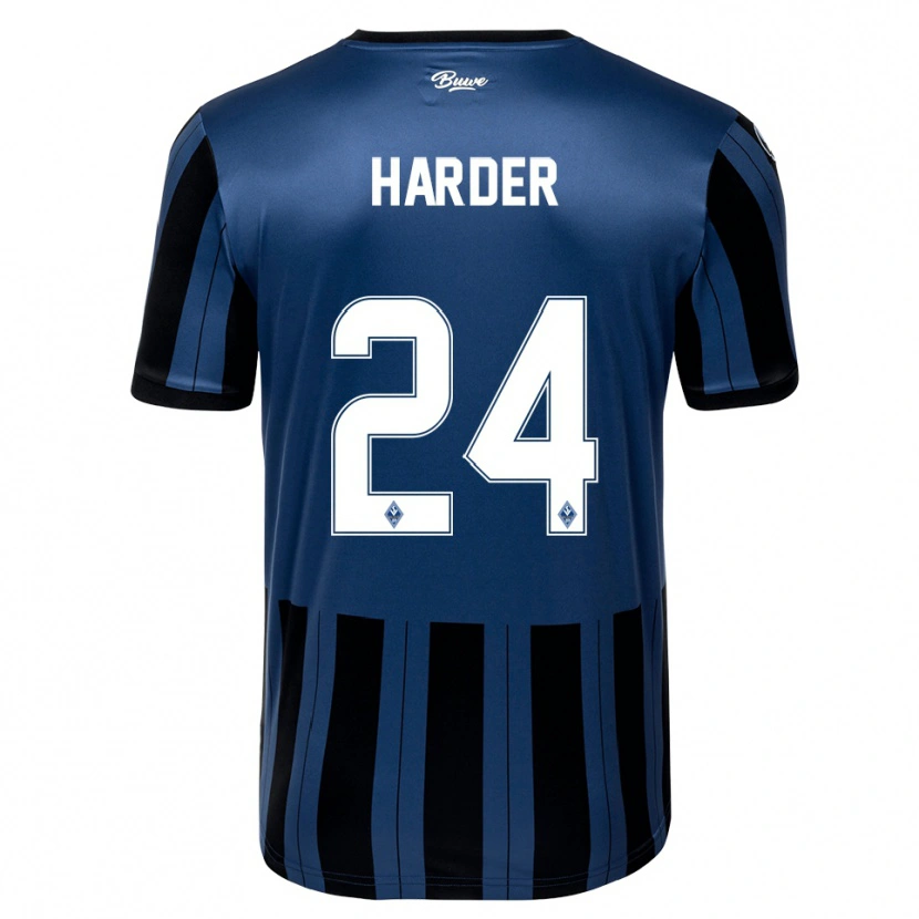 Danxen Heren Constantin Harder #24 Blauw Grijs Zwart Thuisshirt Thuistenue 2025/26 T-Shirt