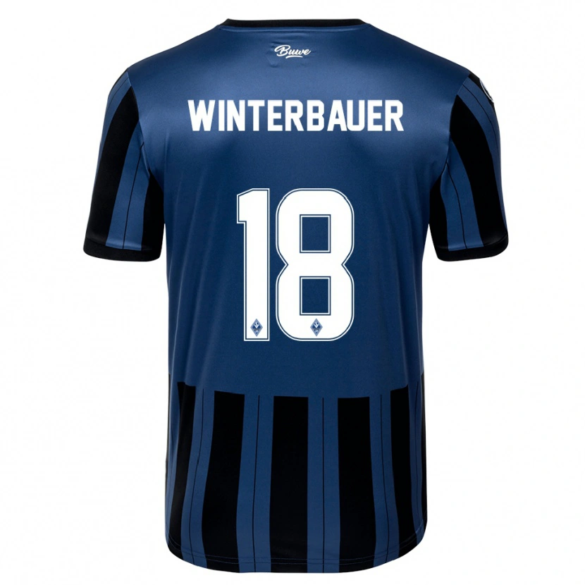 Danxen Heren Jan Winterbauer #18 Blauw Grijs Zwart Thuisshirt Thuistenue 2025/26 T-Shirt