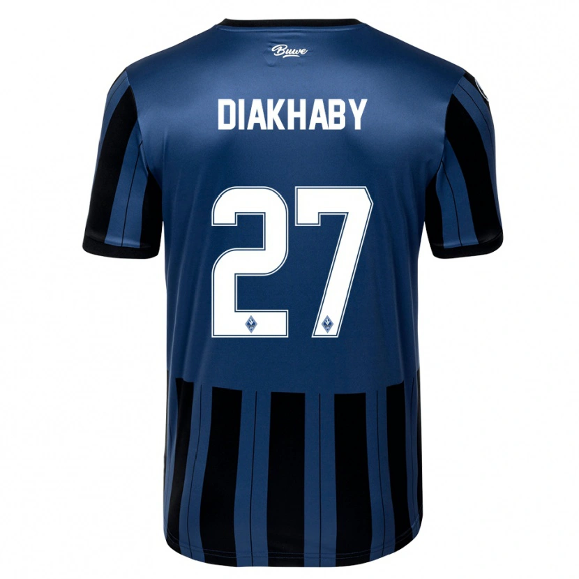 Danxen Heren Adama Diakhaby #27 Blauw Grijs Zwart Thuisshirt Thuistenue 2025/26 T-Shirt
