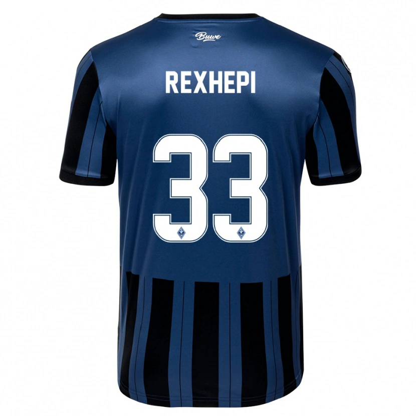 Danxen Heren Arlind Rexhepi #33 Blauw Grijs Zwart Thuisshirt Thuistenue 2025/26 T-Shirt