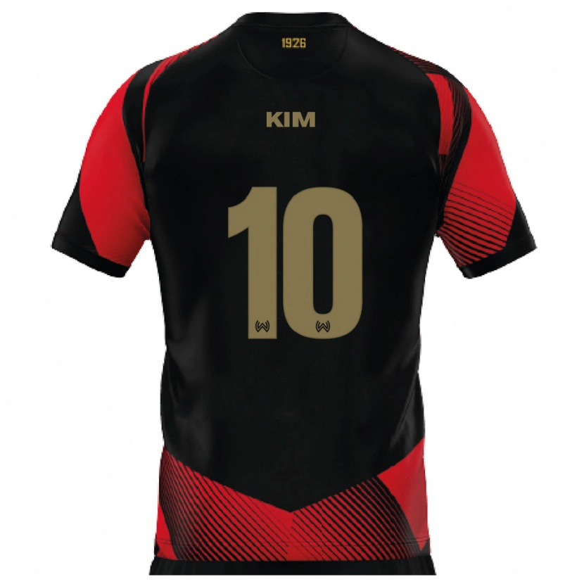 Danxen Heren Sun-Kil Kim #10 Zwart Rood Thuisshirt Thuistenue 2025/26 T-Shirt