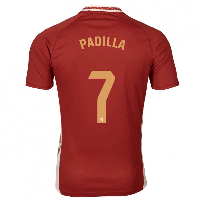 Danxen Heren Jorge Padilla #7 Bordeaux Goud Uitshirt Uittenue 2025/26 T-Shirt