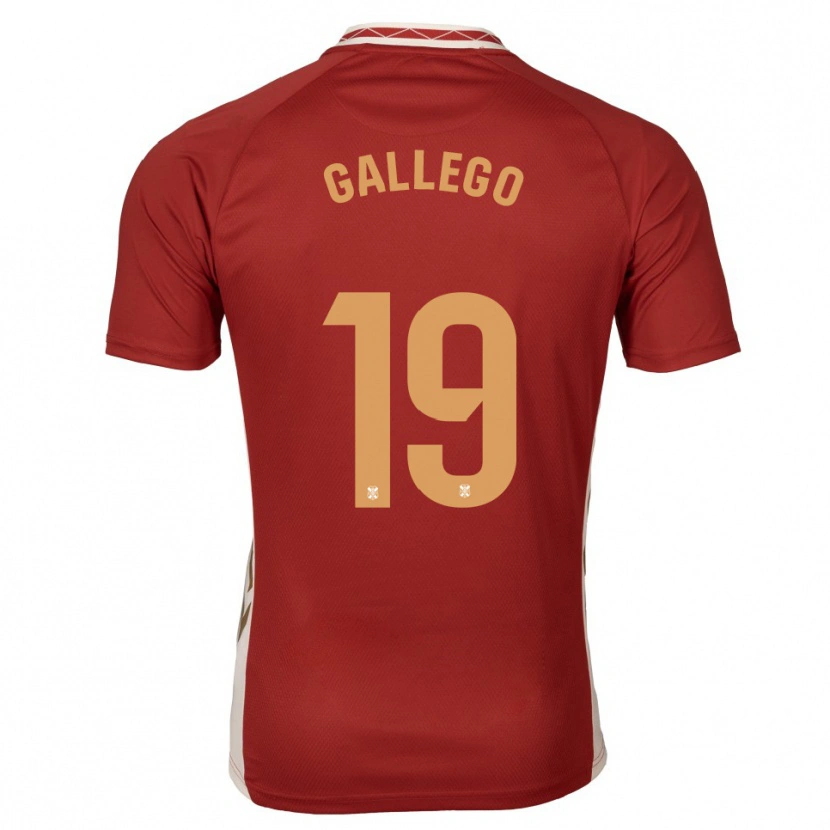 Danxen Heren Enric Gallego #19 Bordeaux Goud Uitshirt Uittenue 2025/26 T-Shirt