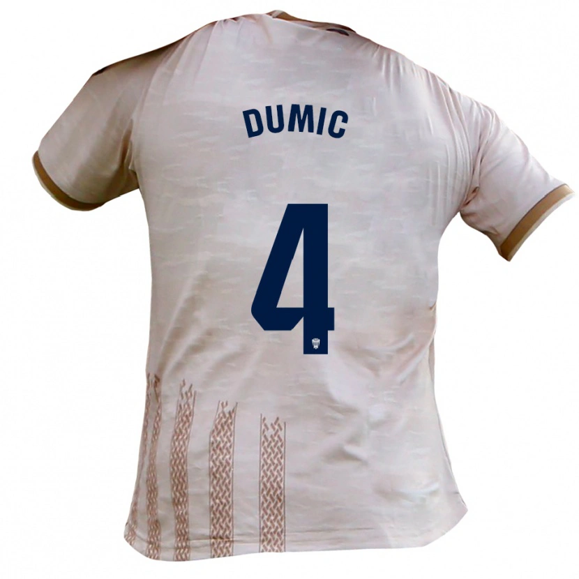 Danxen Heren Dario Dumic #4 Gebroken Wit Bruin Uitshirt Uittenue 2025/26 T-Shirt