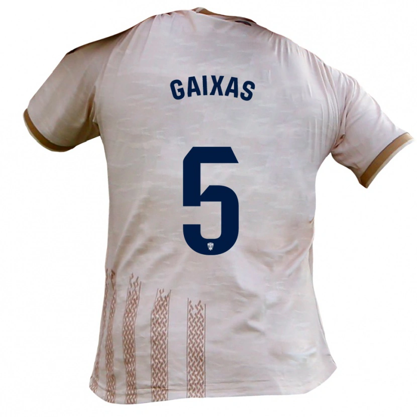Danxen Heren Arnau Gaixas #5 Gebroken Wit Bruin Uitshirt Uittenue 2025/26 T-Shirt