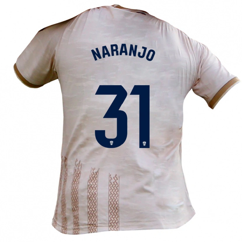 Danxen Heren David Naranjo #31 Gebroken Wit Bruin Uitshirt Uittenue 2025/26 T-Shirt