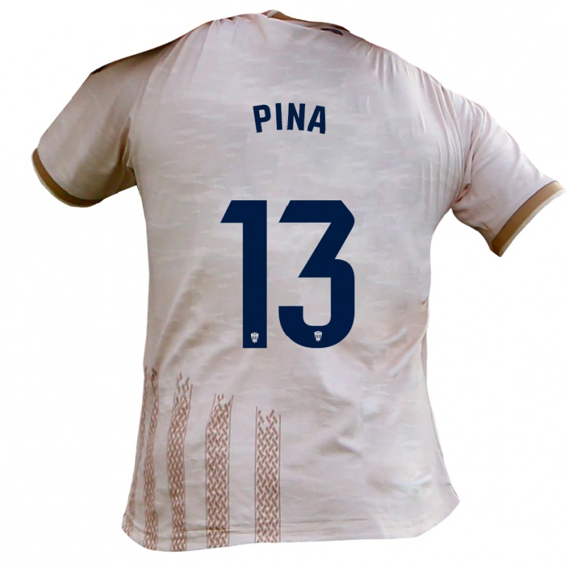 Danxen Heren Antonio Pina #13 Gebroken Wit Bruin Uitshirt Uittenue 2025/26 T-Shirt
