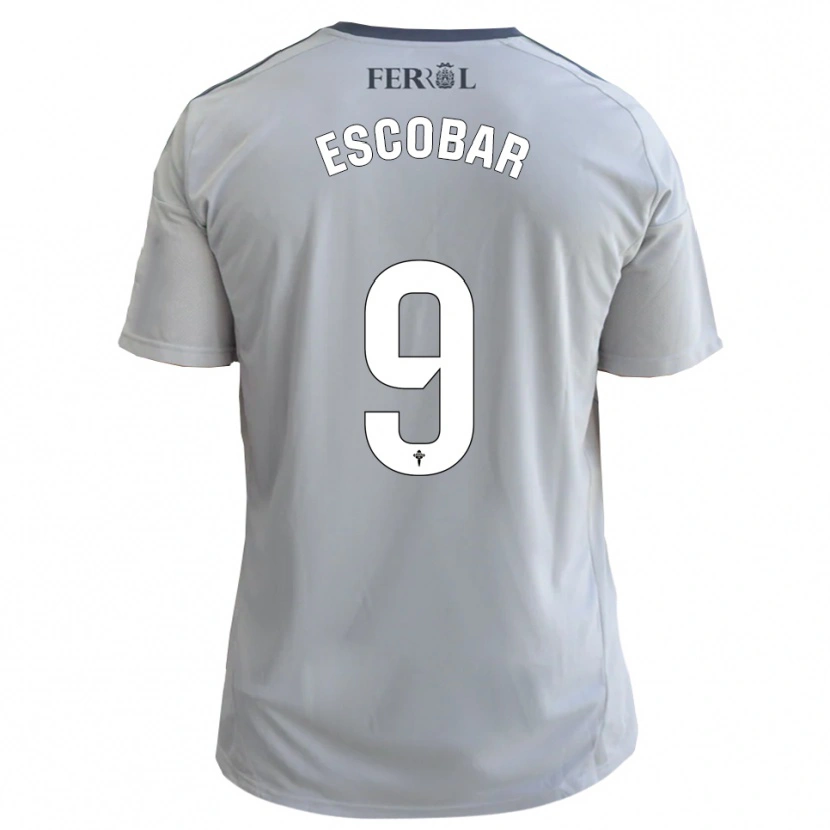Danxen Heren Antón Escobar #9 Grijs Zilver Uitshirt Uittenue 2025/26 T-Shirt