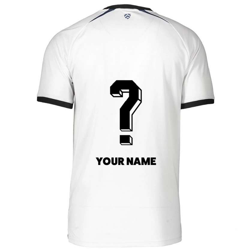 Danxen Heren Uw Naam #0 Wit Zwart Uitshirt Uittenue 2025/26 T-Shirt