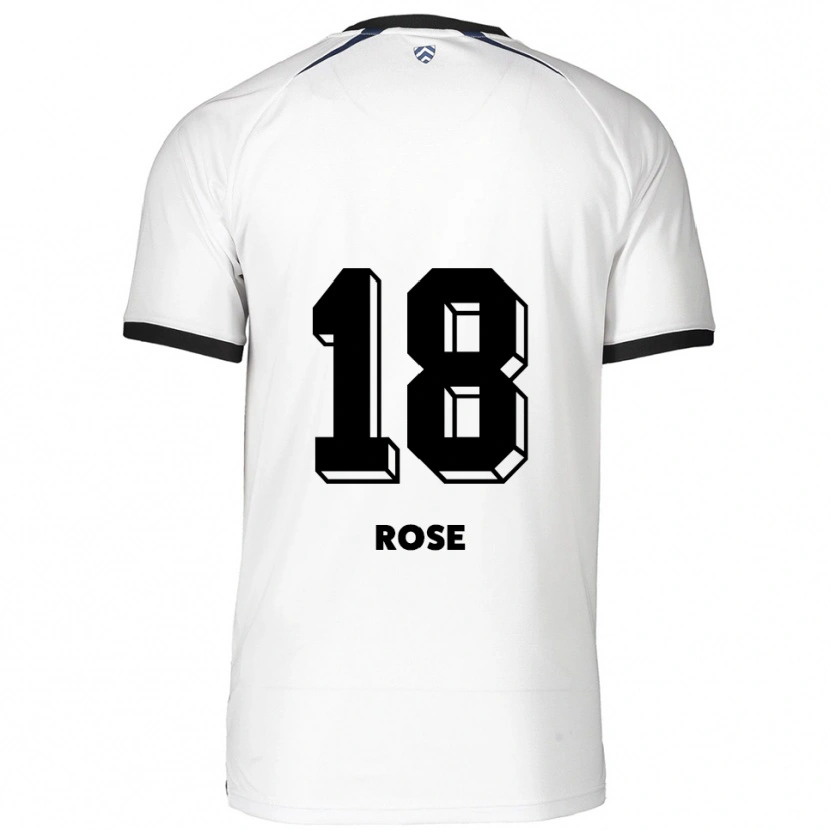 Danxen Heren Rafael Rose #18 Wit Zwart Uitshirt Uittenue 2025/26 T-Shirt