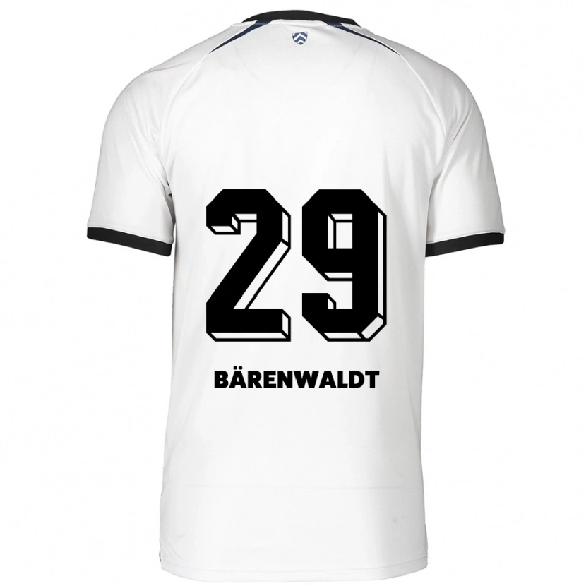 Danxen Heren Marie Bärenwaldt #29 Wit Zwart Uitshirt Uittenue 2025/26 T-Shirt