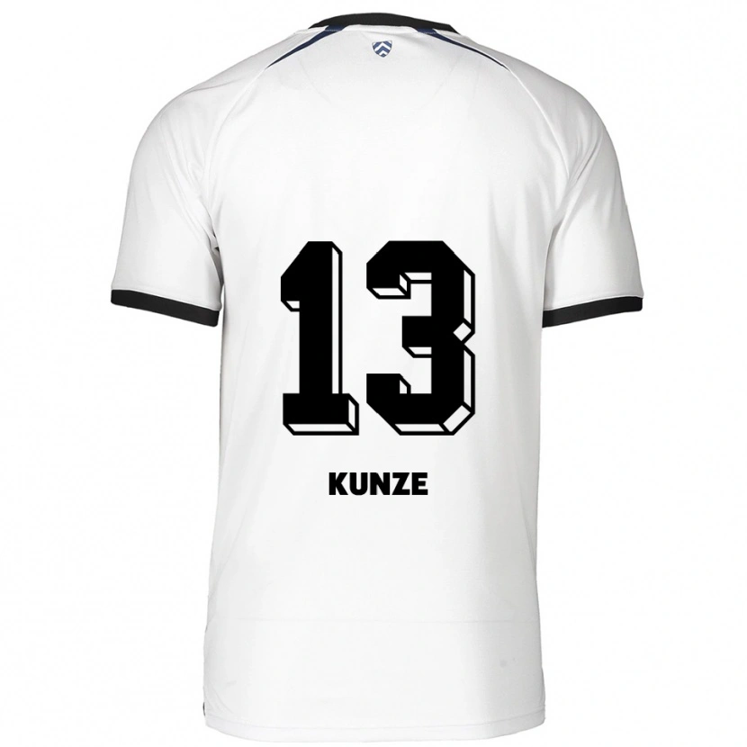 Danxen Heren Lukas Kunze #13 Wit Zwart Uitshirt Uittenue 2025/26 T-Shirt