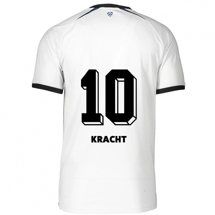 Danxen Heren Julien-Noah Kracht #10 Wit Zwart Uitshirt Uittenue 2025/26 T-Shirt