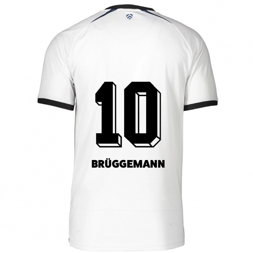 Danxen Heren Kim Brüggemann #10 Wit Zwart Uitshirt Uittenue 2025/26 T-Shirt